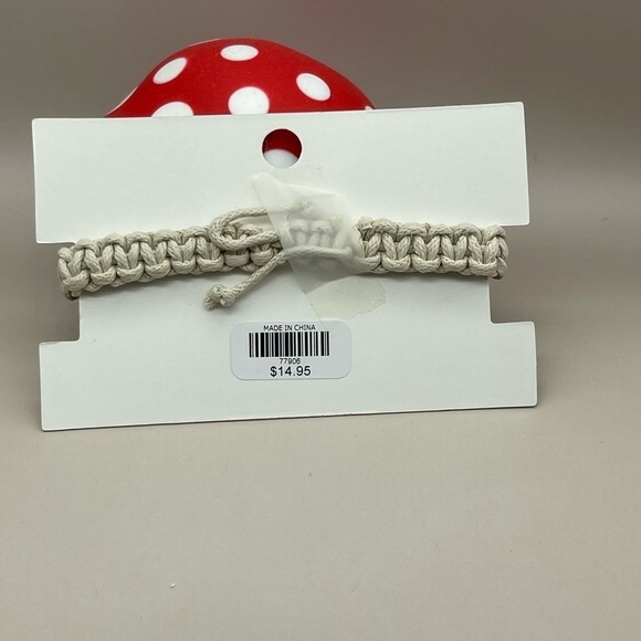 Blue Mushroom Hemp Bracelet, Blue/Tan, OS, NWT, For Bundles Only - Picture 5 of 5